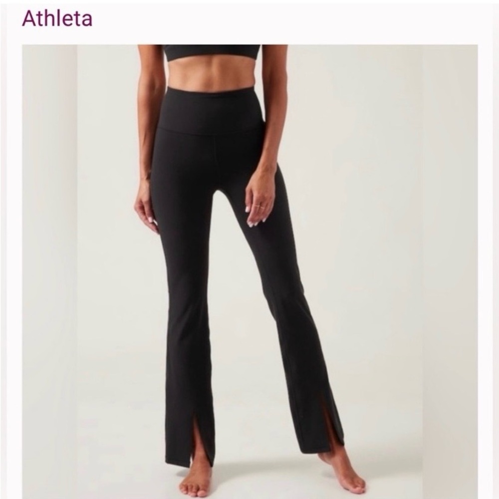 NWT Athleta Black Elation Flare Pants size Petite Small